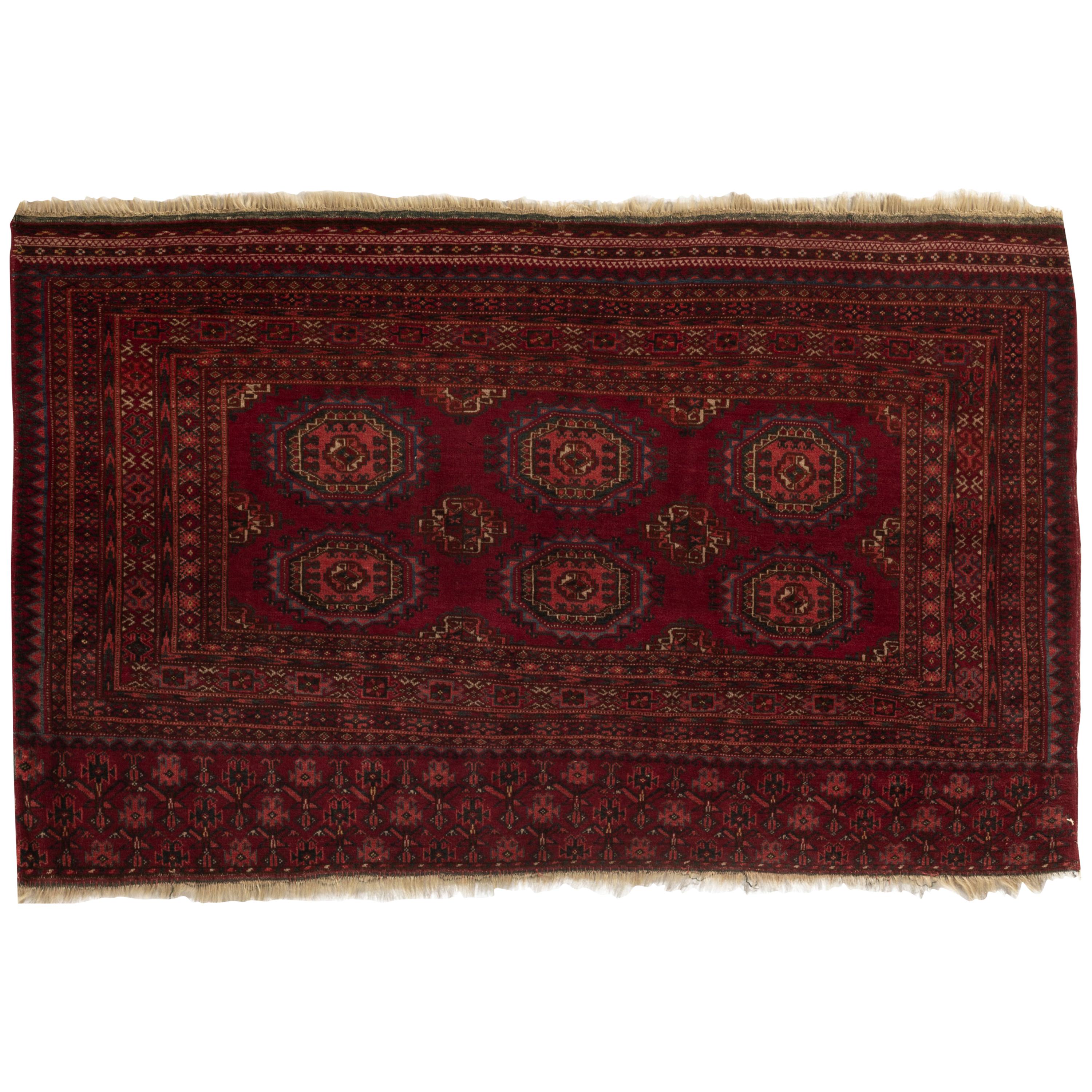 Antique Turkoman Rug, circa 1880 For Sale