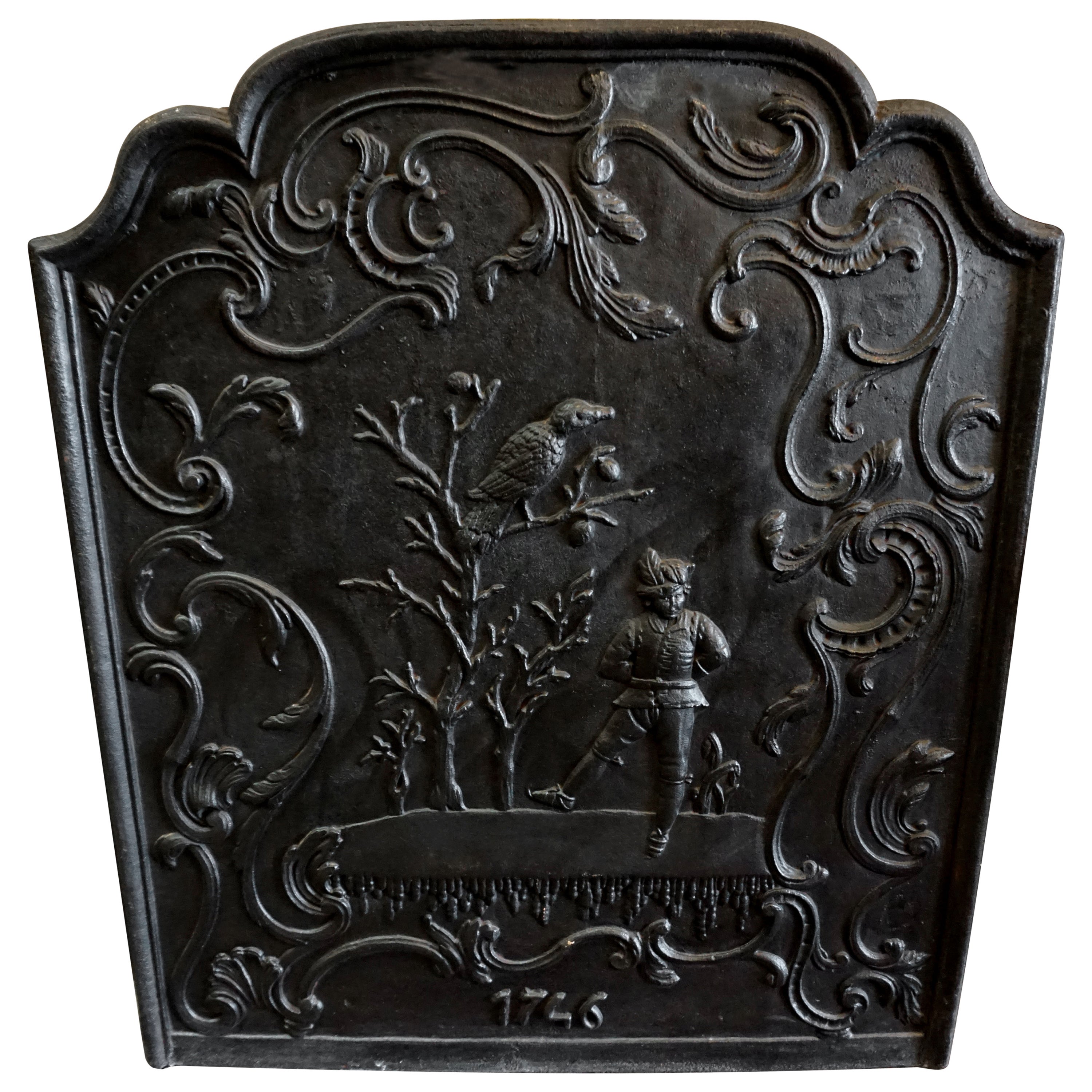 Antique Fireback For Sale at 1stDibs