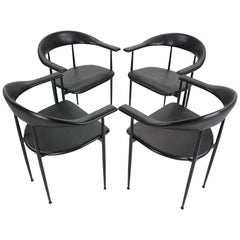 Set of 4 Chairs by Giancarlo Vegni & Gianfranco Gualtierotti for Fasem, Italy