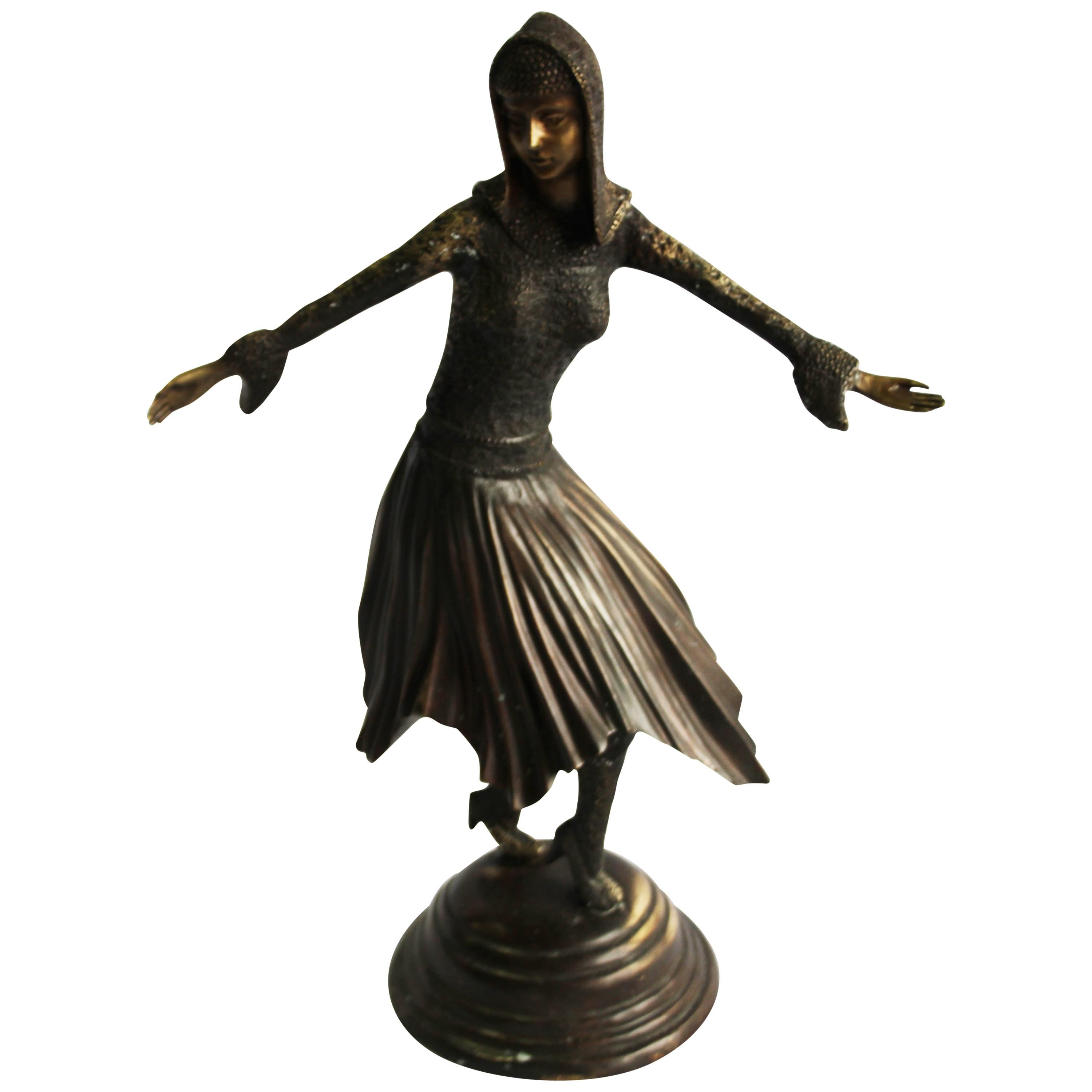 20th Century Art Deco Style Bronze Figure, Demétre Haralamb Chiparus For Sale