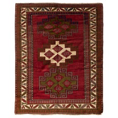 Antique Caucasian Kazak Rug, circa 1900