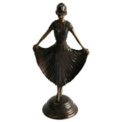 20th Century Art Deco Style Bronze Dancer, Demétre Haralamb Chiparus
