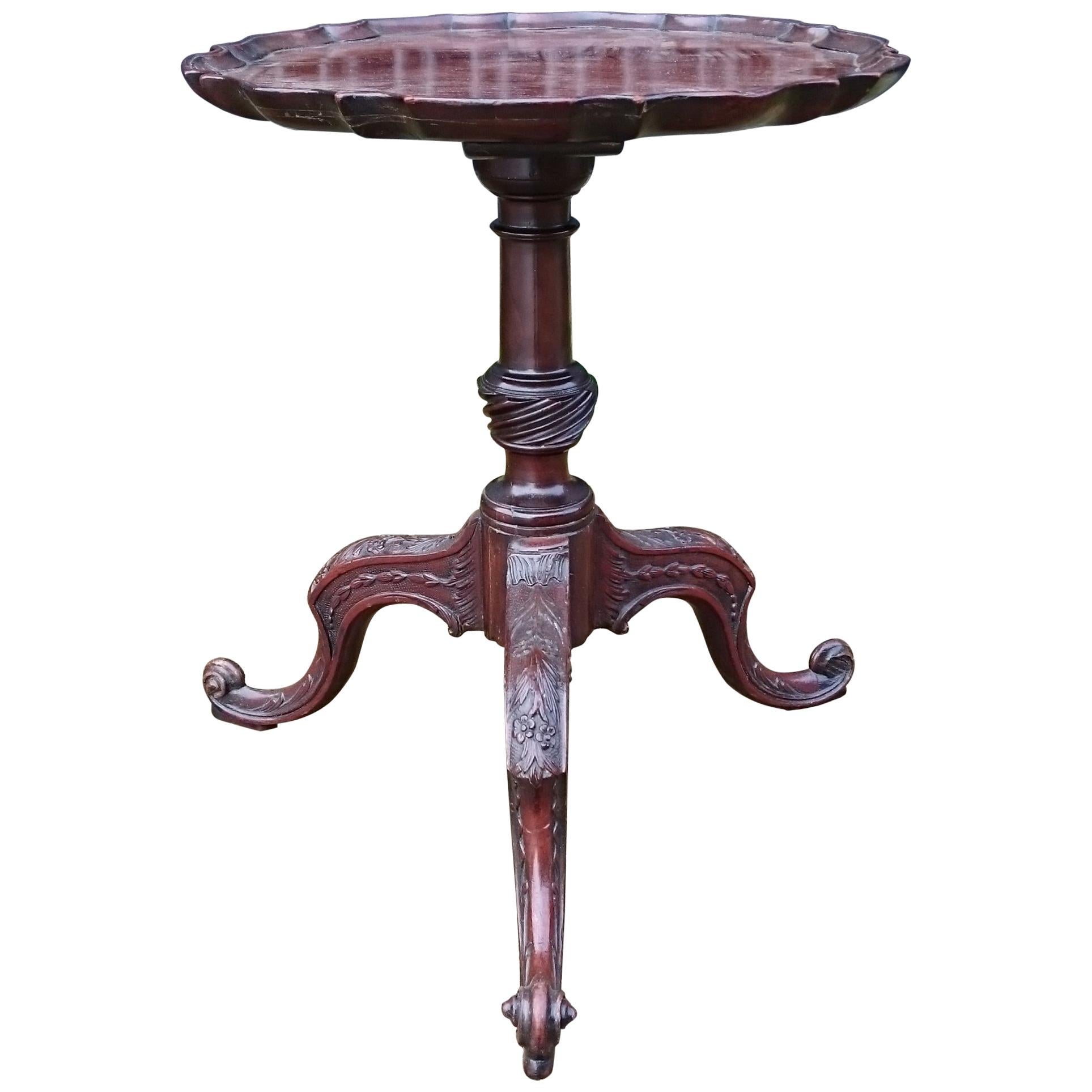 18th Century George III Period Mahogany Antique Wine Table
