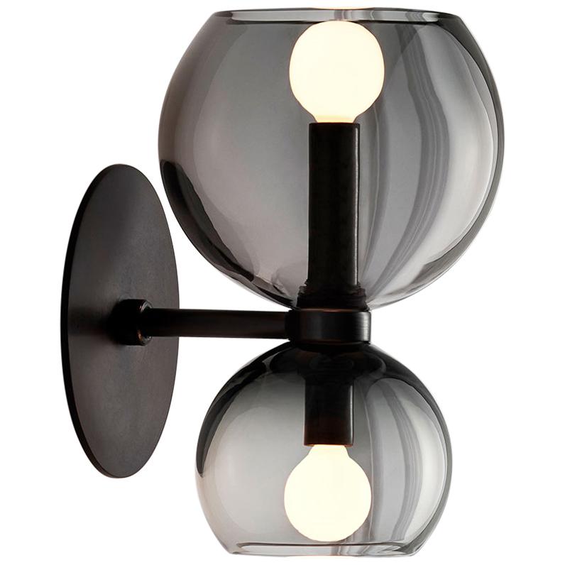 Betty Made to Order Sconce by Lightmaker Studio in Blackened Brass For Sale