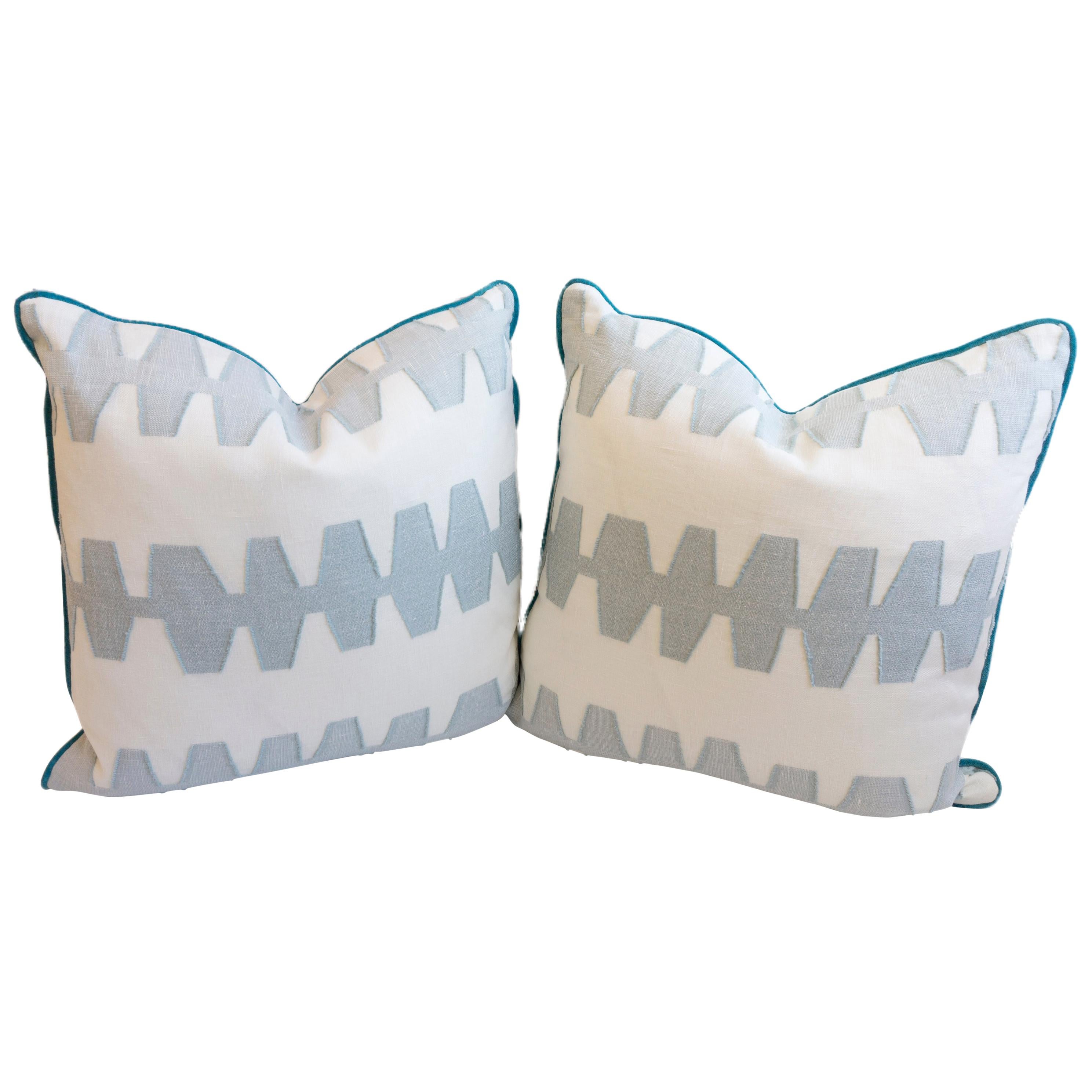 Geometric Linen Pillows