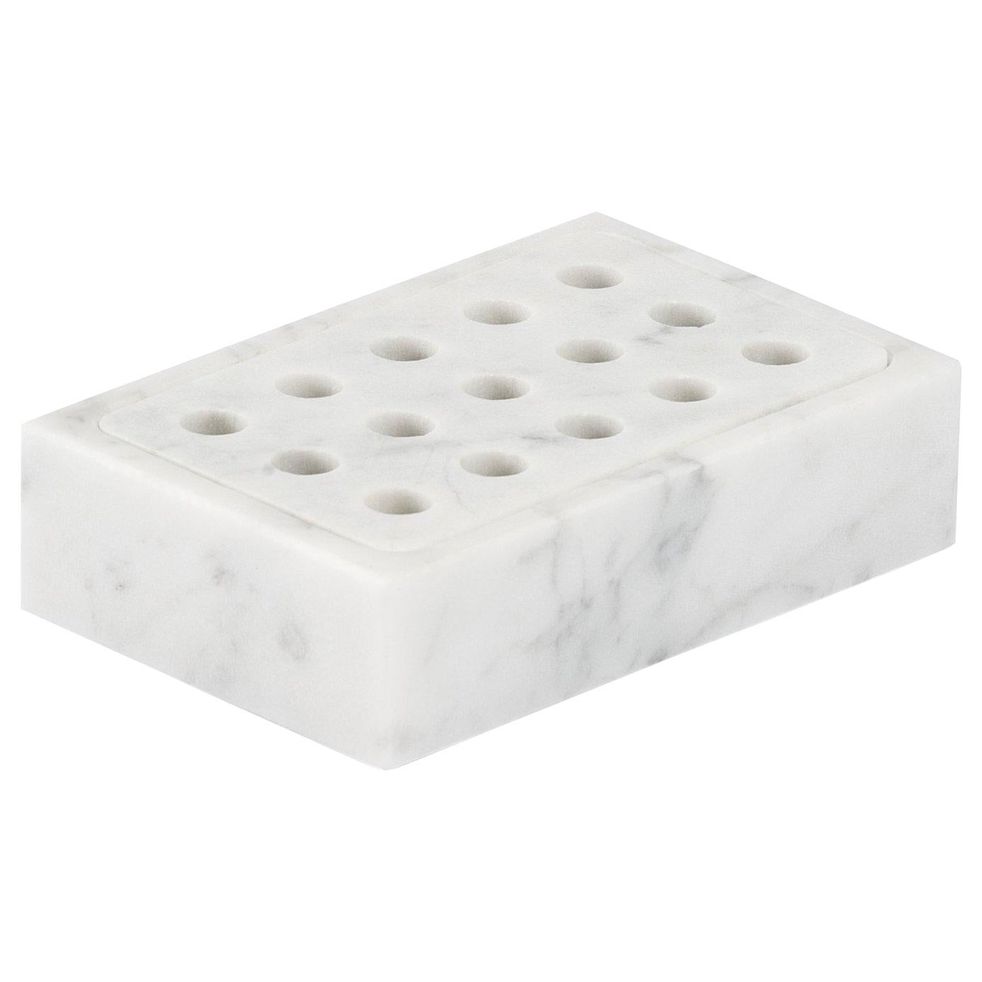 For Sale: White (Bianco Carrara) Salvatori Fontane Bianche Soap Dish by Elisa Ossino