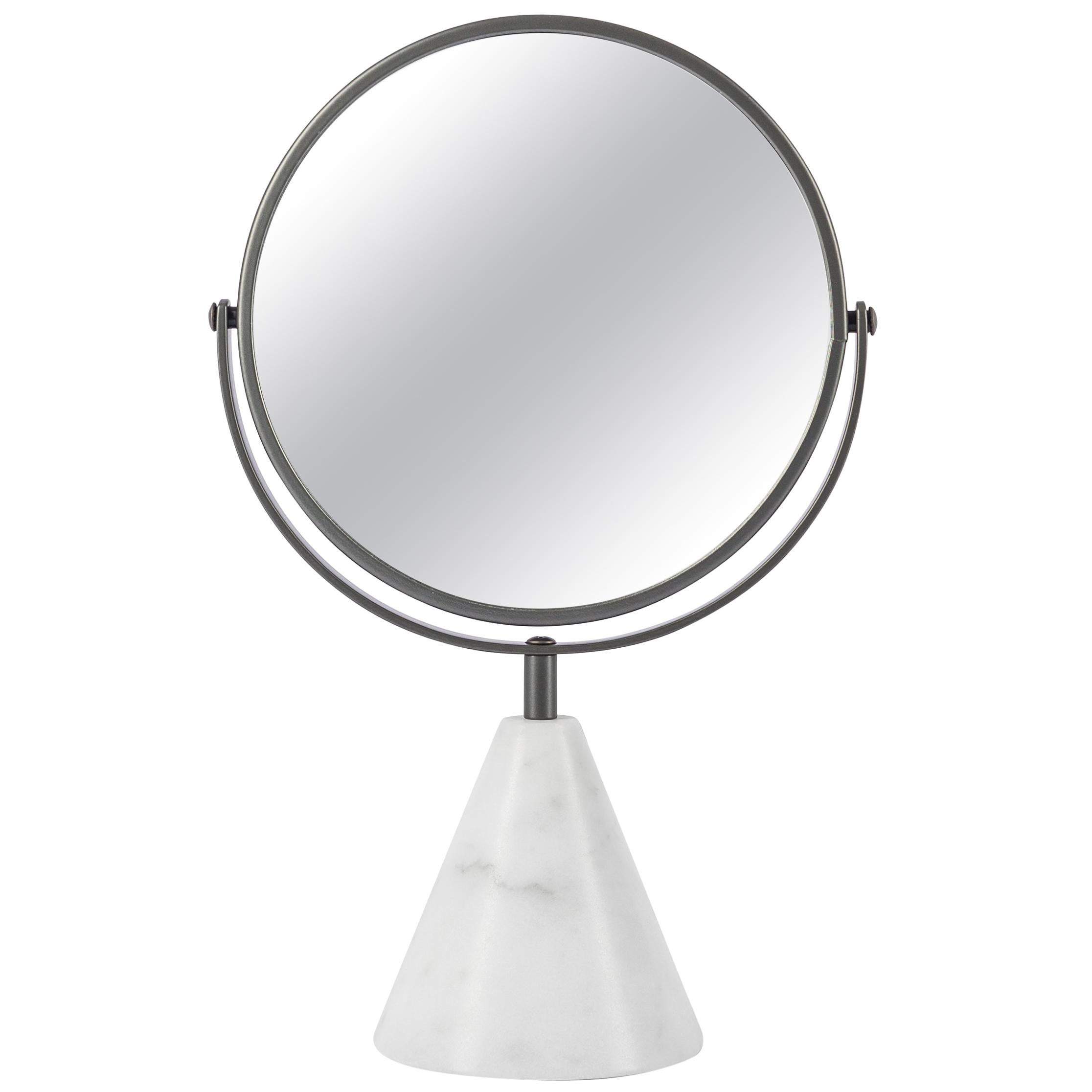 For Sale: White (Bianco Carrara) Salvatori Fontane Bianche Table Mirror by Elisa Ossino