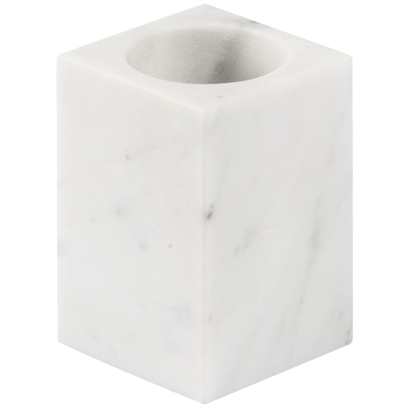 For Sale: White (Bianco Carrara) Salvatori Fontane Bianche Tumbler by Elisa Ossino