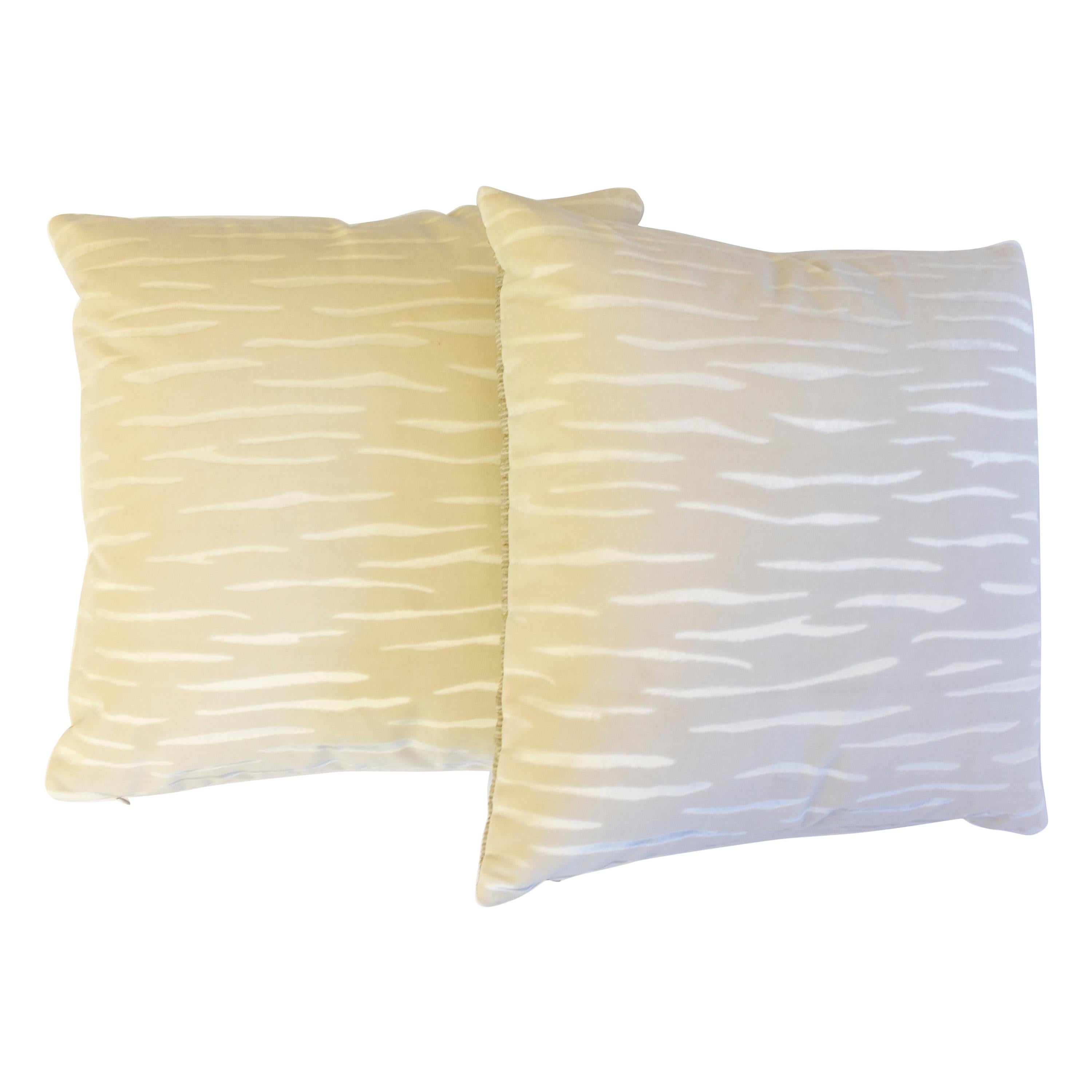 Cut Velvet Rose Pattern Pillows For Sale at 1stDibs