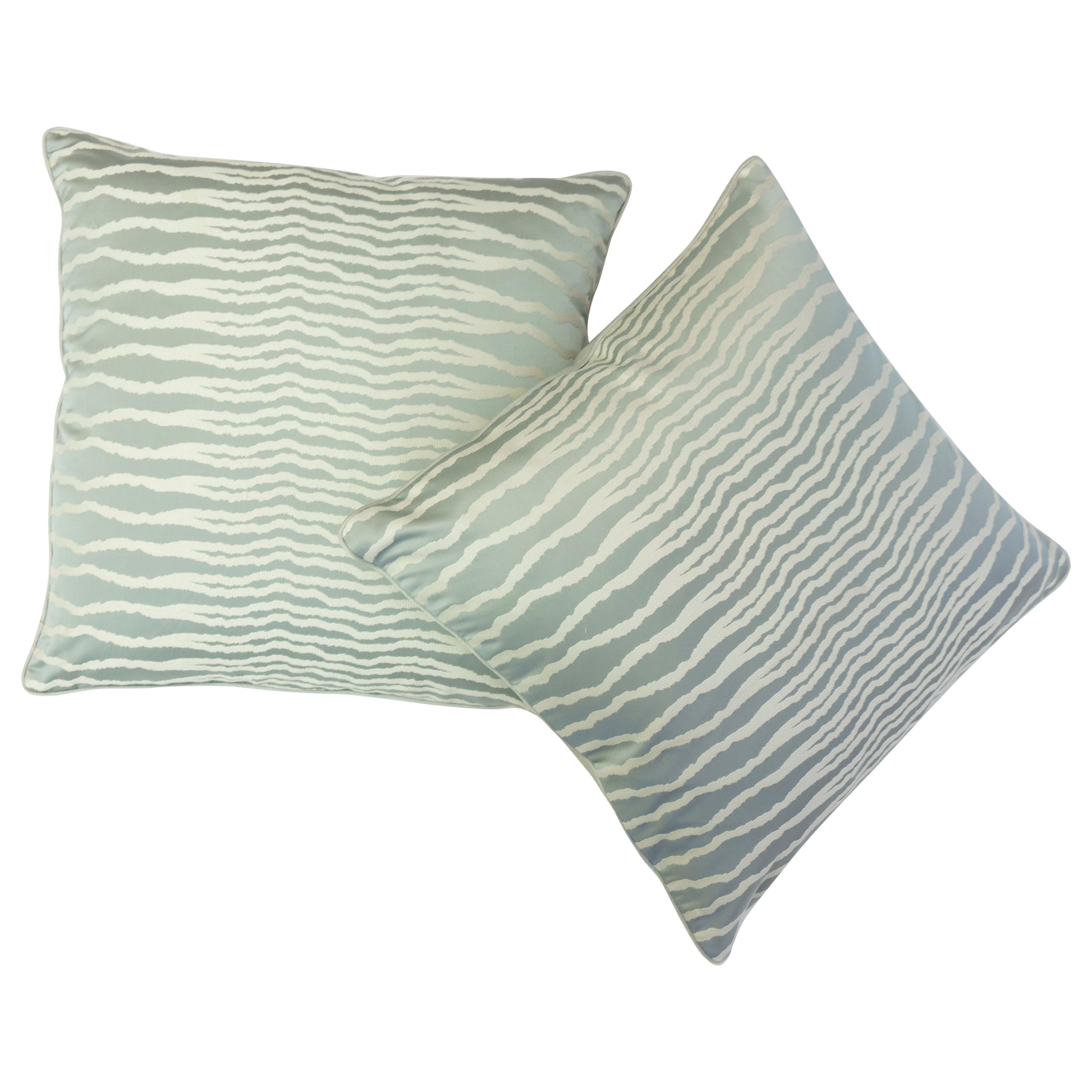 Throw Pillows with Jagged Stripes