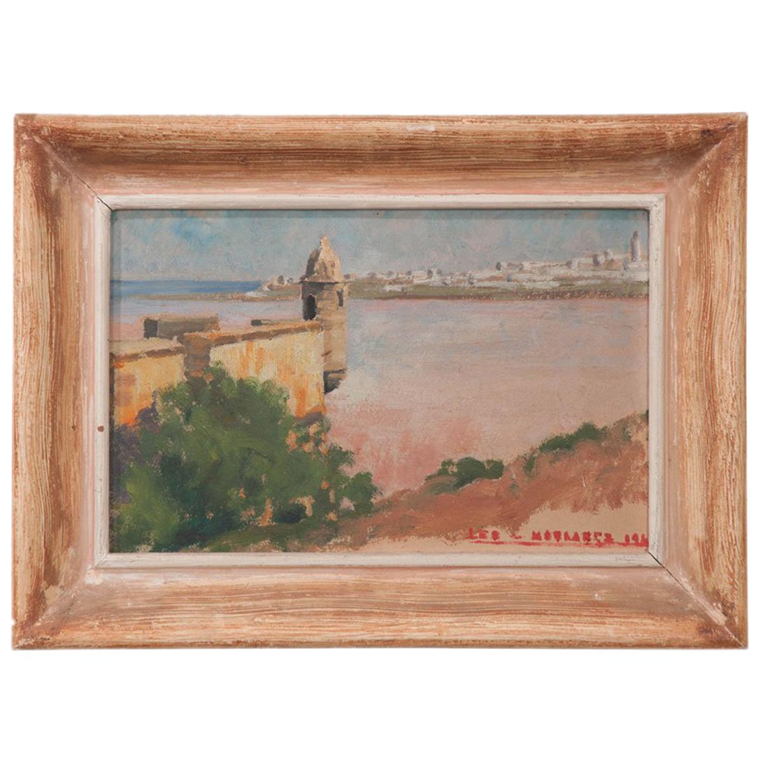 French Vintage Oil-on-Panel