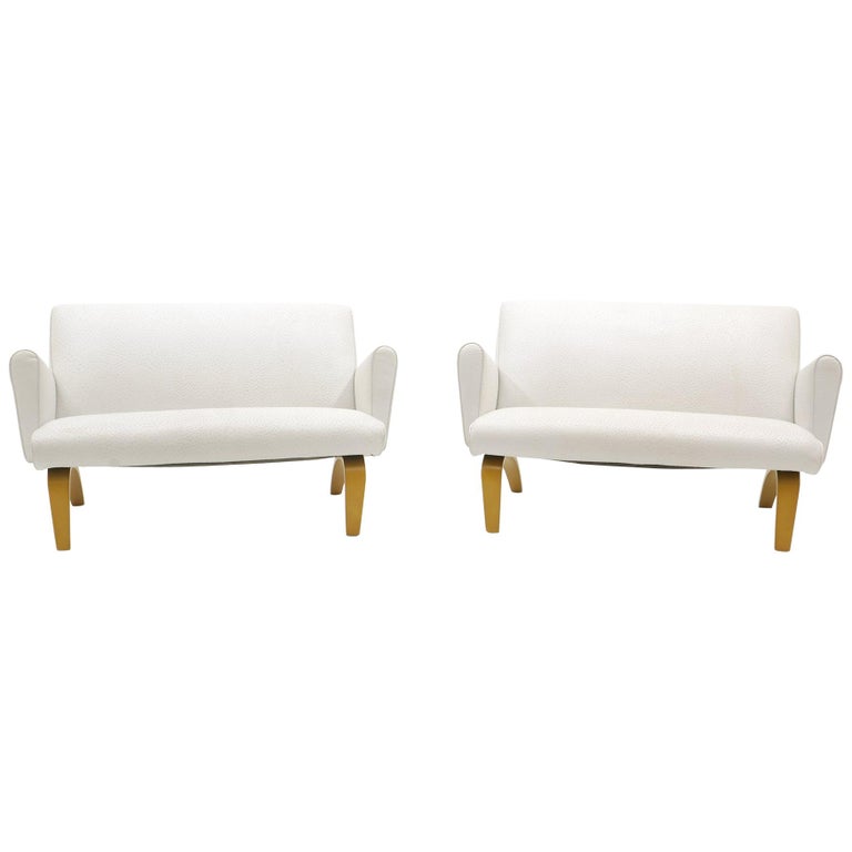 Pair Of Loveseats Settees With Arms By Thonet