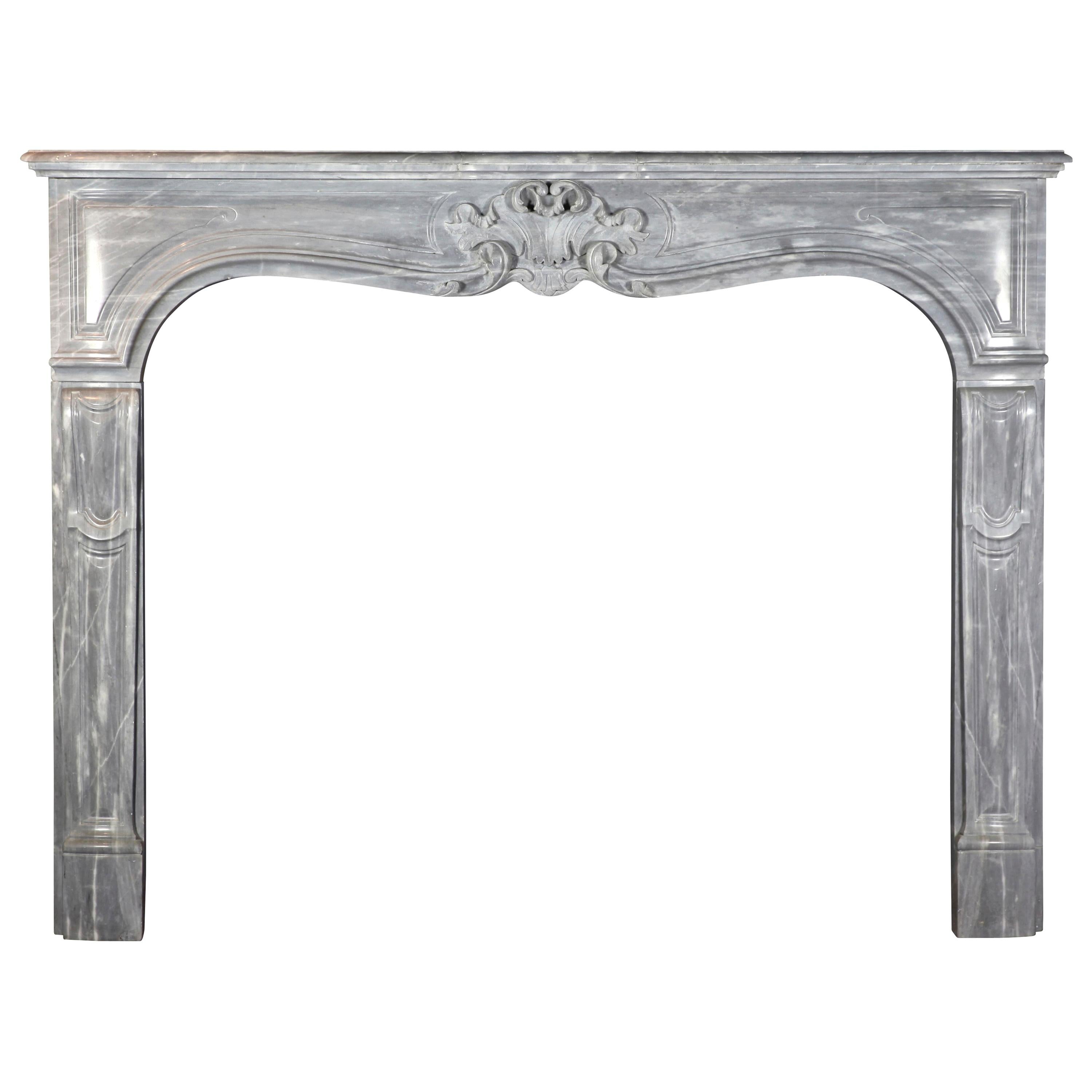 19th Century Fine French Classic Grey Antique Apartment Fireplace Surround For Sale