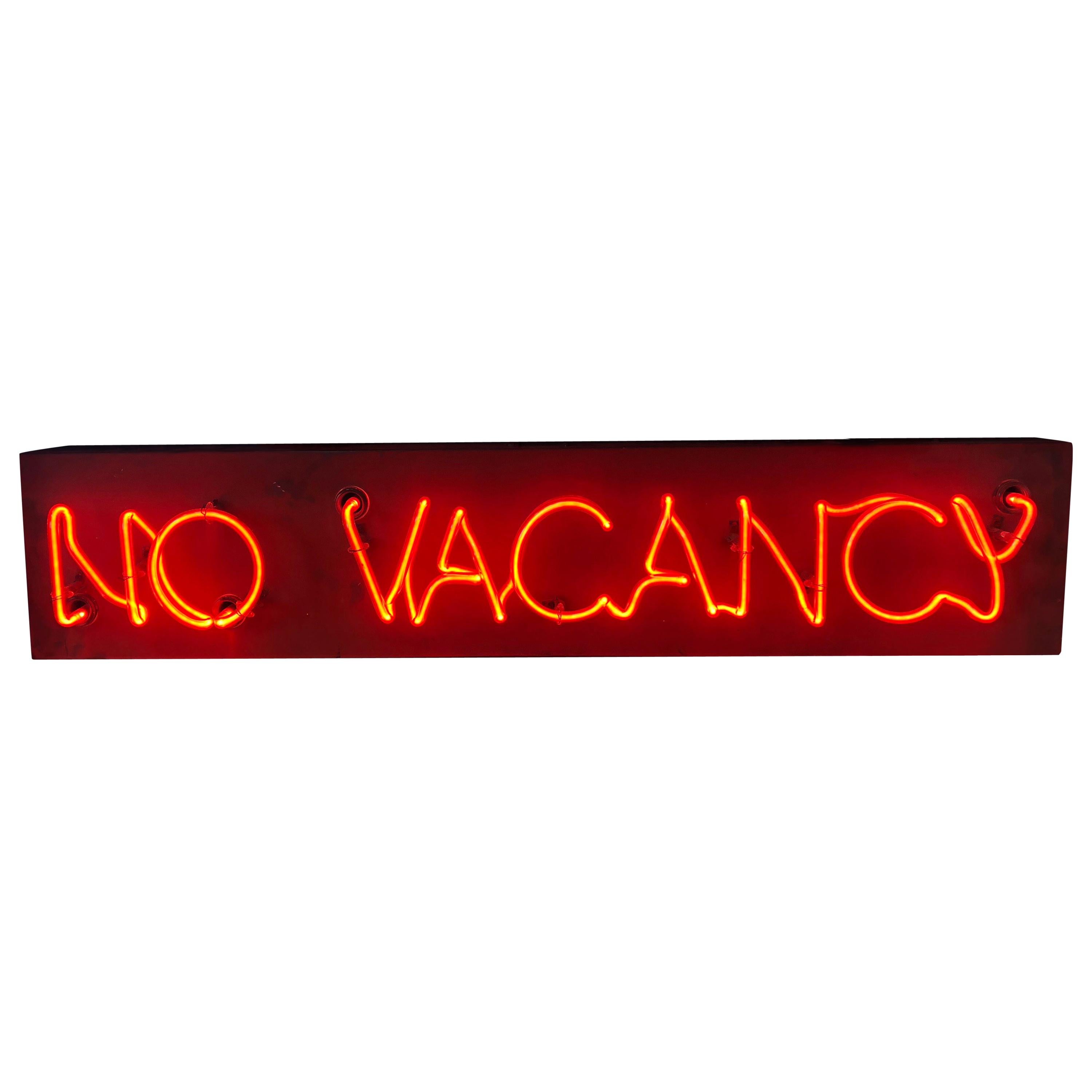 Vintage Neon Sign “No Vacancy” For Sale
