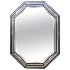 Miroir doré octogonal vintage