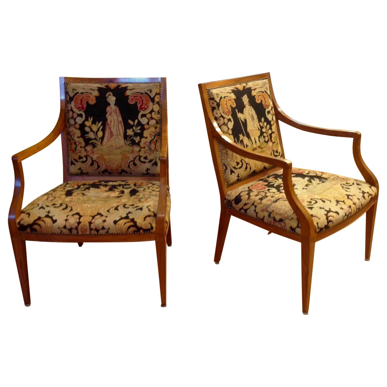 Pair of Italian Neoclassic Armchairs