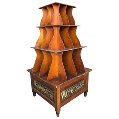 Antique 4 Sided Advertising Display Shelves