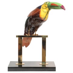 Hand Painted Porcelain Toucan Designed by Mangani