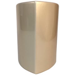 Metallic Gold Gloss Lacquer Side Table Seat