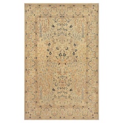 Contemporary Mansour Floral Hand-woven Tabriz-Inspired Wool Rug