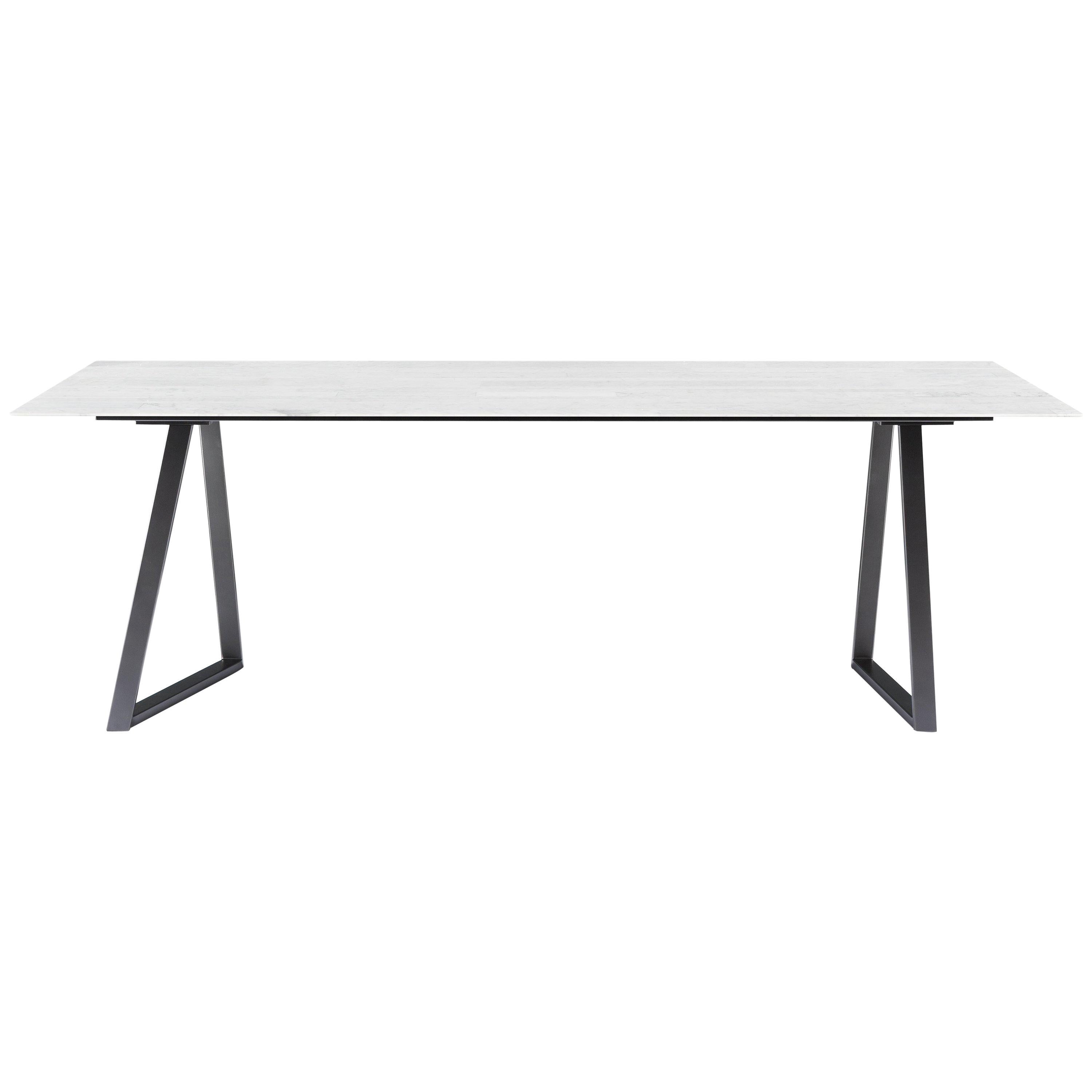For Sale: White (Bianco Carrara) Salvatori Rectangle Dritto Dining Table by Piero Lissoni