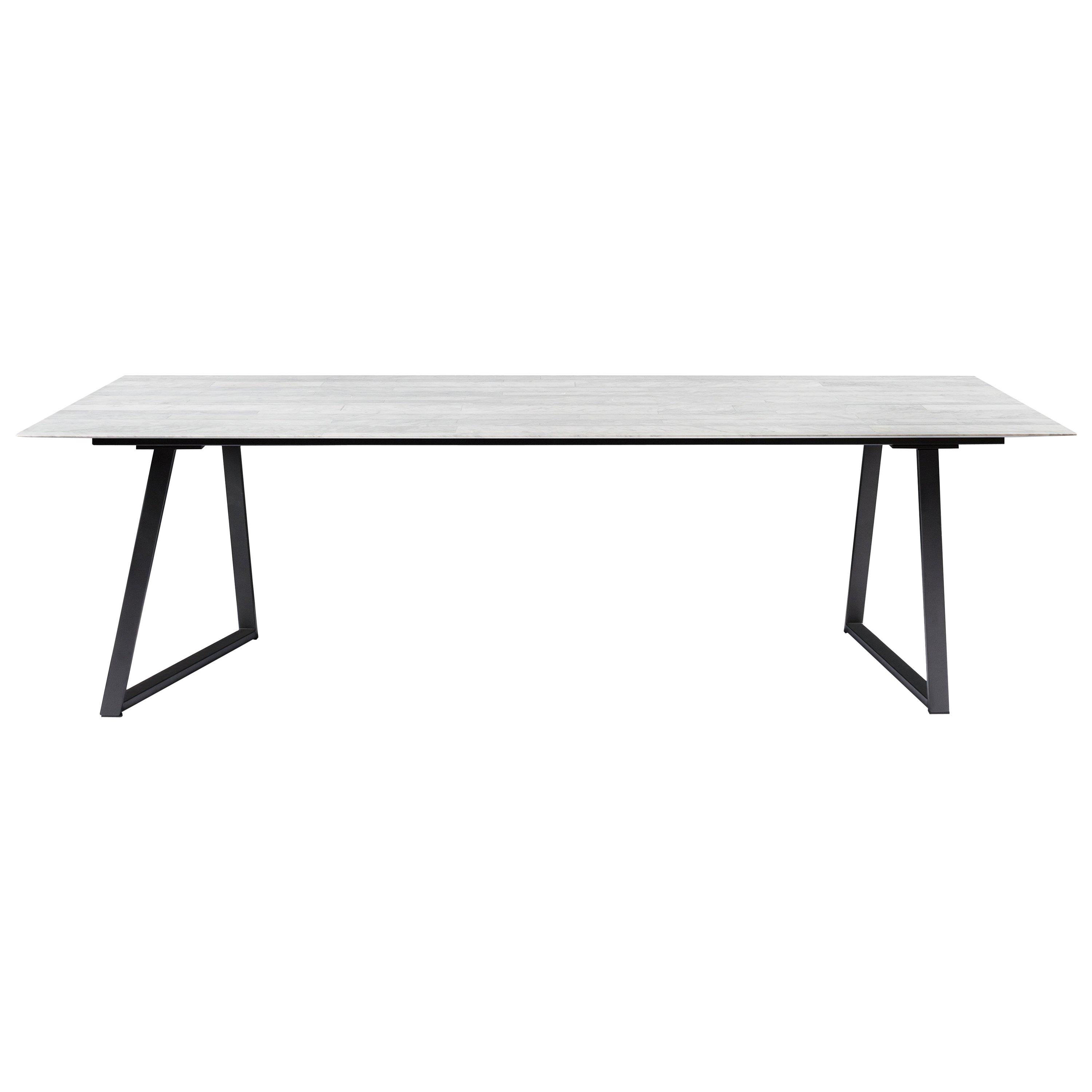 For Sale: White (Bianco Carrara) Salvatori Rectangle Dritto Dining Table by Piero Lissoni