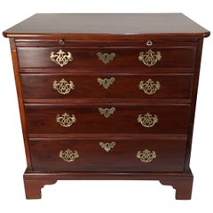 18th Century Solid Mahogany English Bachelors Chest with Brushing Slide