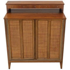 Mid-Century Modern High Chest Dresser with Separate Jewelry Compartment on Top