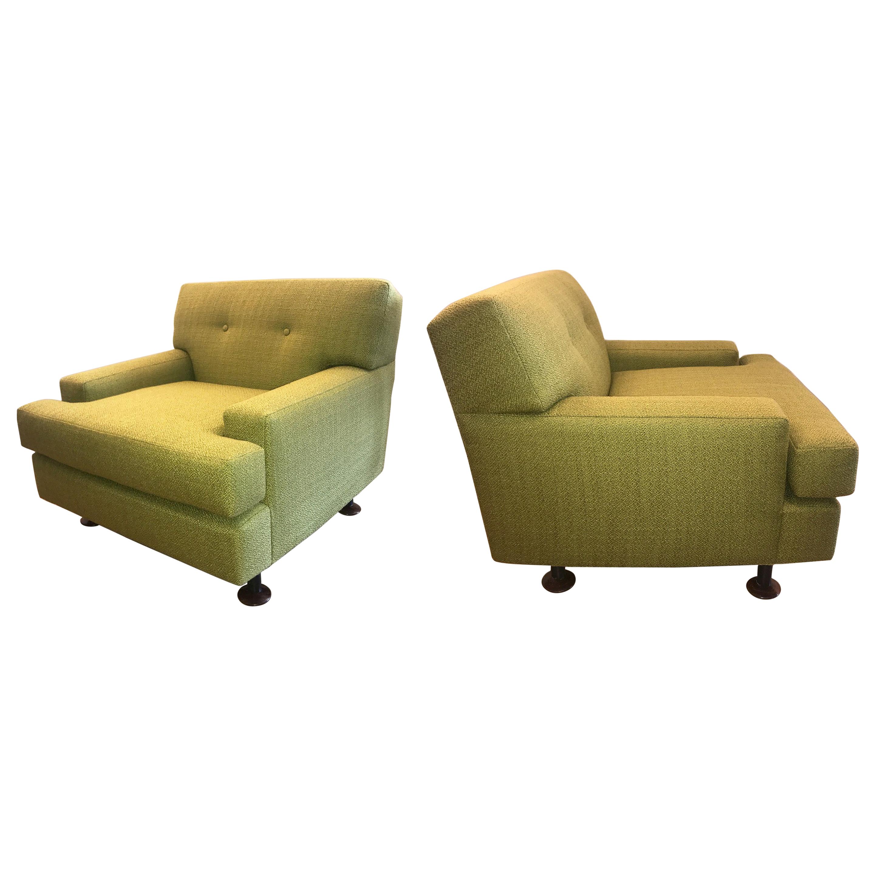 Marco Zanuso "Square Series" Pair of Lounge Chairs