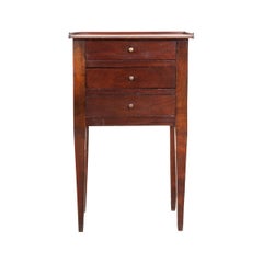 French Late 18th Century Directoire Mahogany Bedside Table