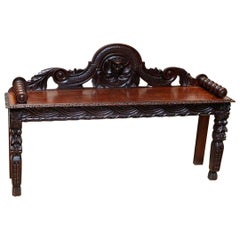 Carved Oak Bench