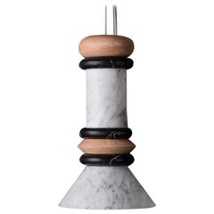 Lampe à suspension en marbre « Totem »