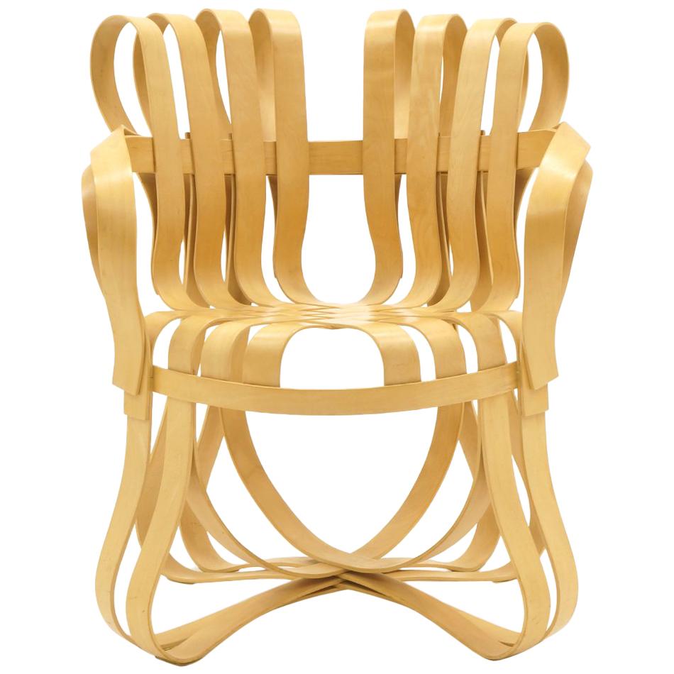 Authentic Cross Check Chair by Frank Gehry for Knoll,  Bent Wood with Arms