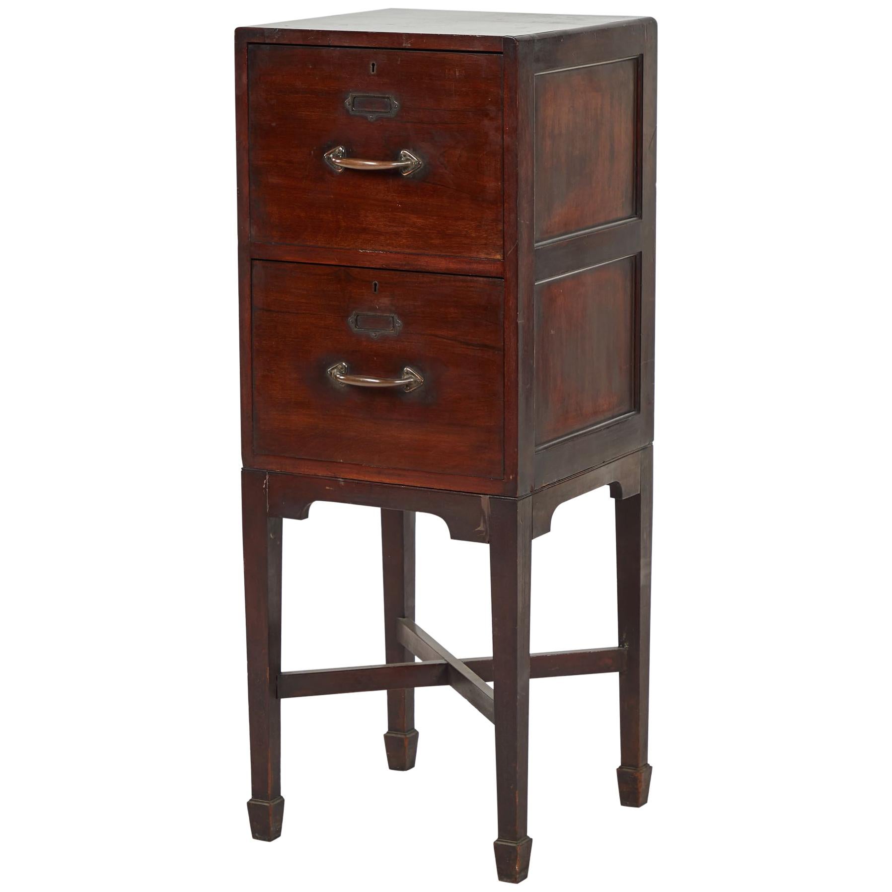 Filing Cabinet with Two Drawers in Mahogany