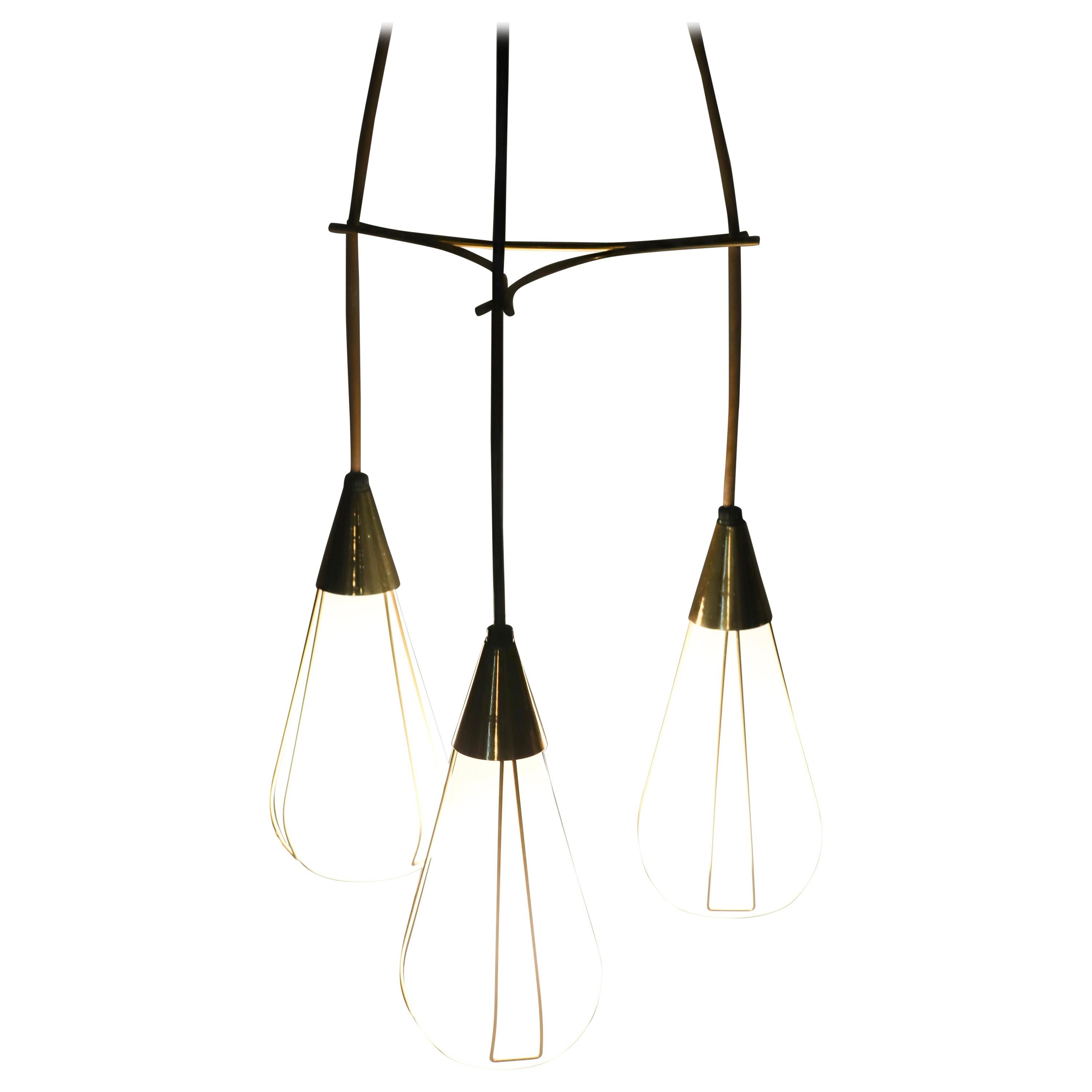 Midcentury Pendant Chandelier by Moe Light