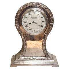 Vintage Edwardian Silver Plated Balloon Clock