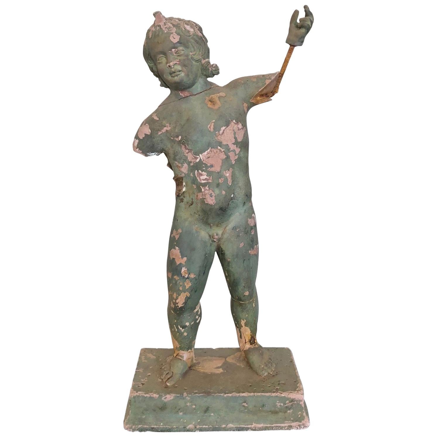 Italian 19th Century Terracotta Putti Fragment For Sale