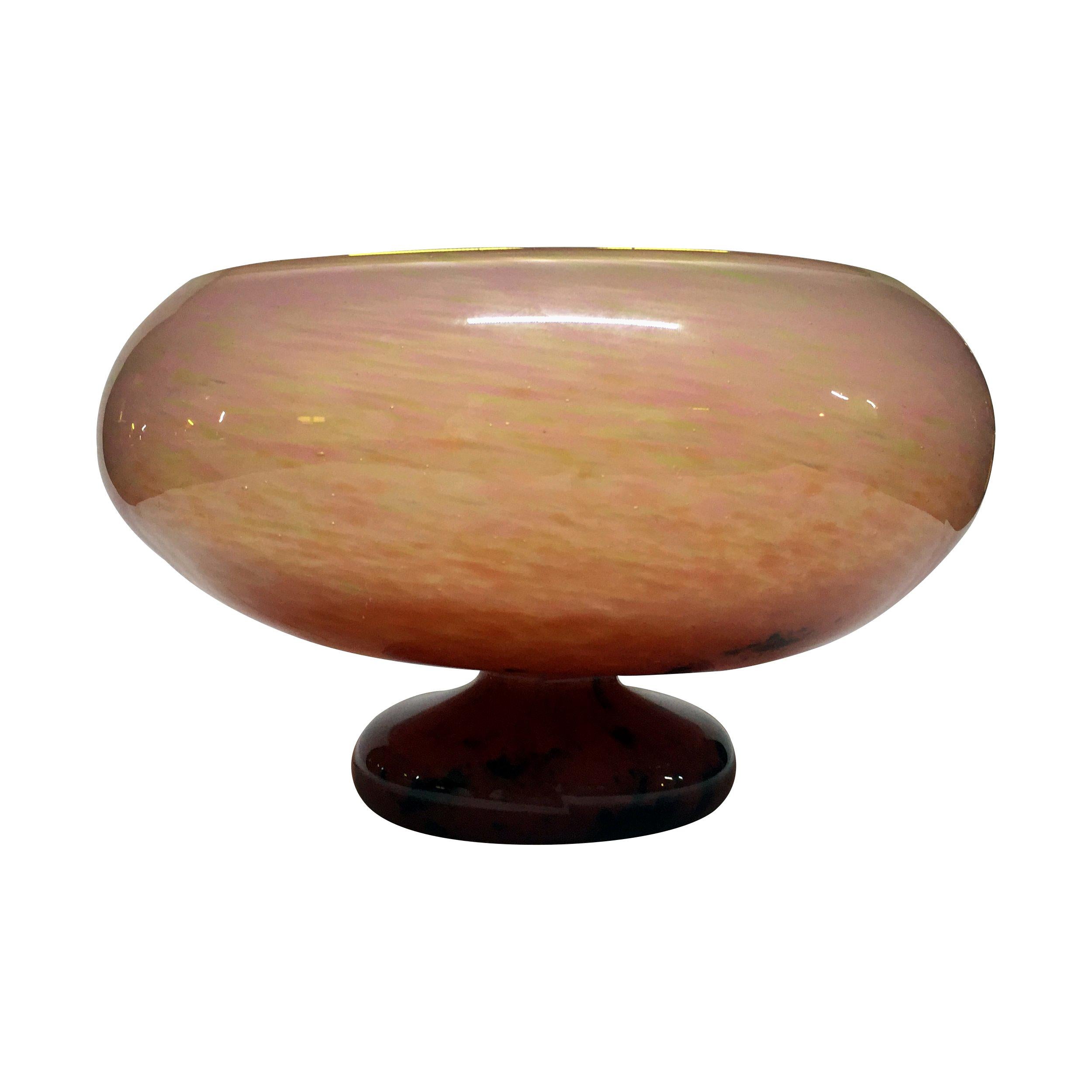 Charles Schneider Art Deco Glass Fruit Bowl