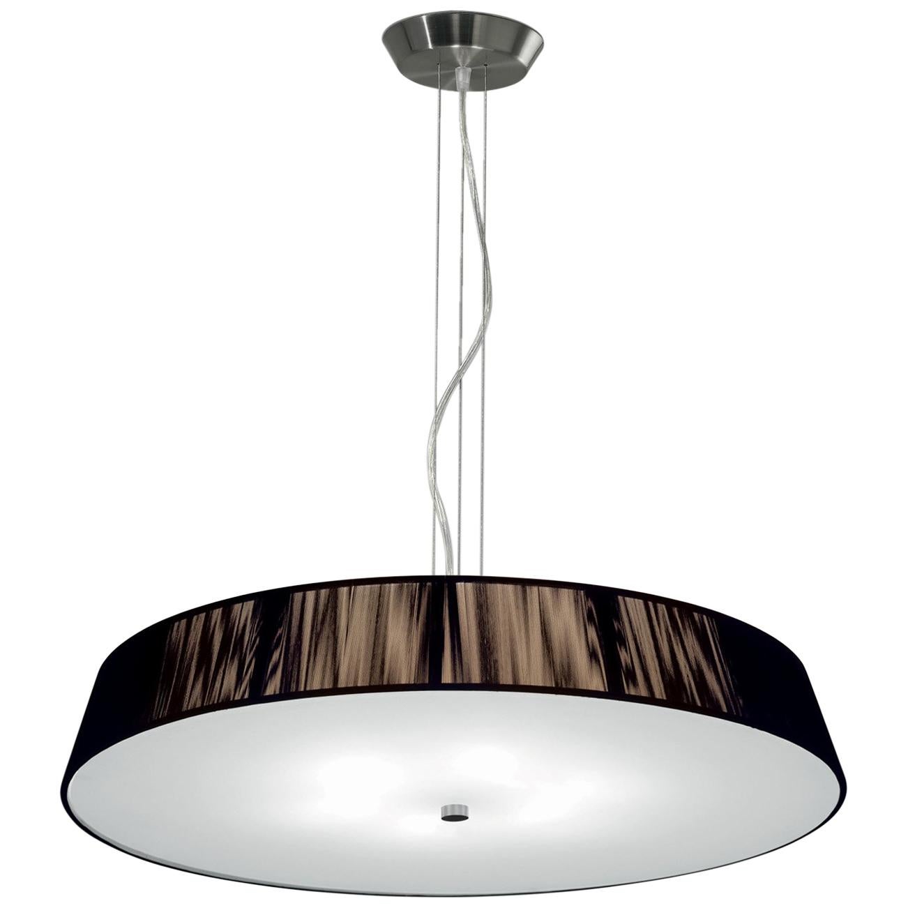 Leucos Lilith S 70 Pendant Light in Mocha and Brushed Nickel by Design Lab