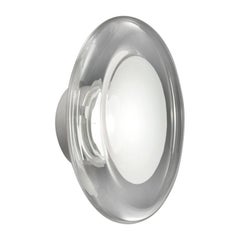 Leucos Keyra P-PL 30 LED Flush Mount in Transparent and White by Roberto Paoli