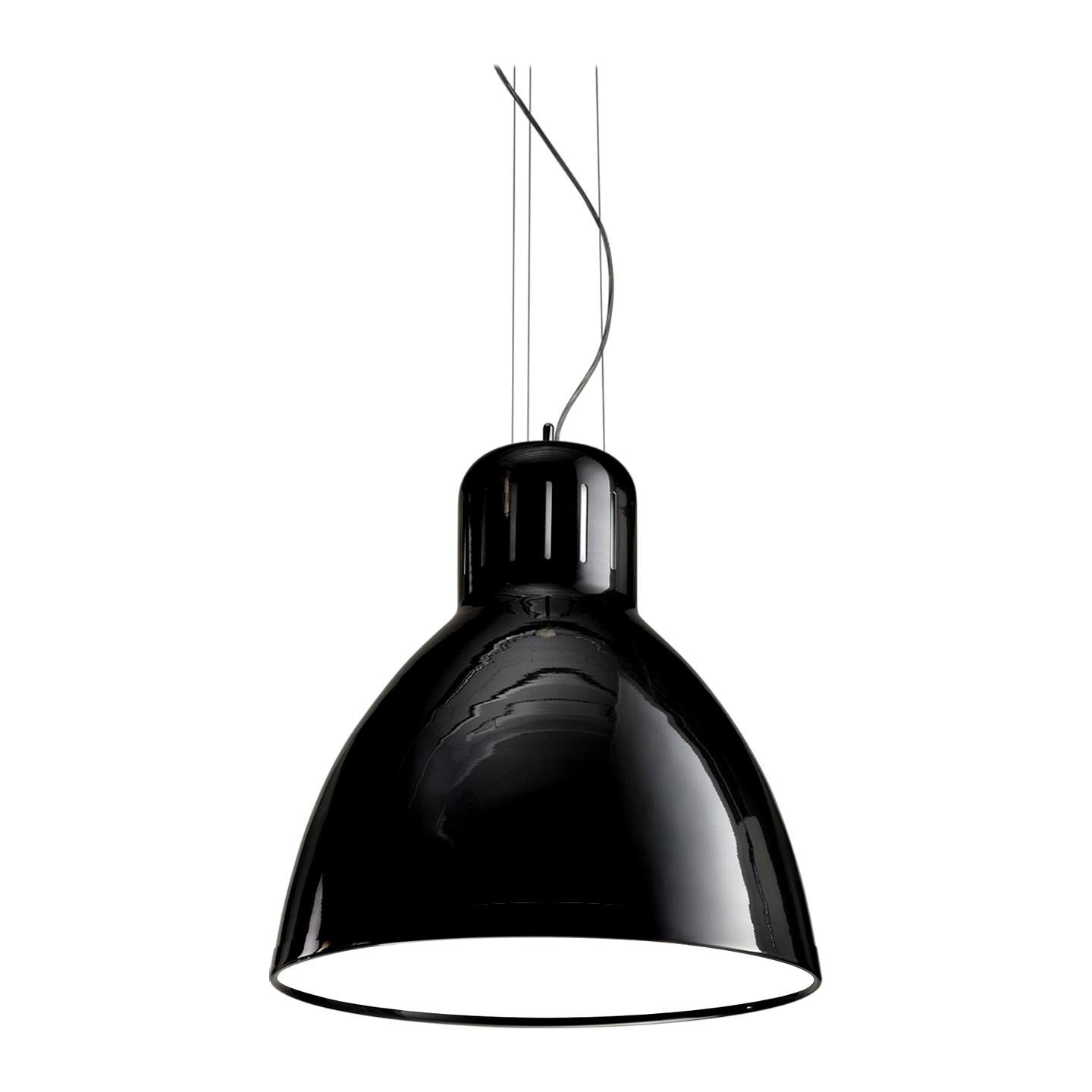 Leucos The Great JJ S Pendant Light in Glossy Black by Leucos Design Lab For Sale