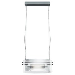 Leucos Vittoria S Pendant Light in Clear and Chrome by Toso, Massari & Assoc. 
