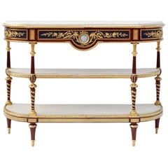 Adam Weisweiler, Louis XVI Style Console Sideboard in Mahogany, 19th Century