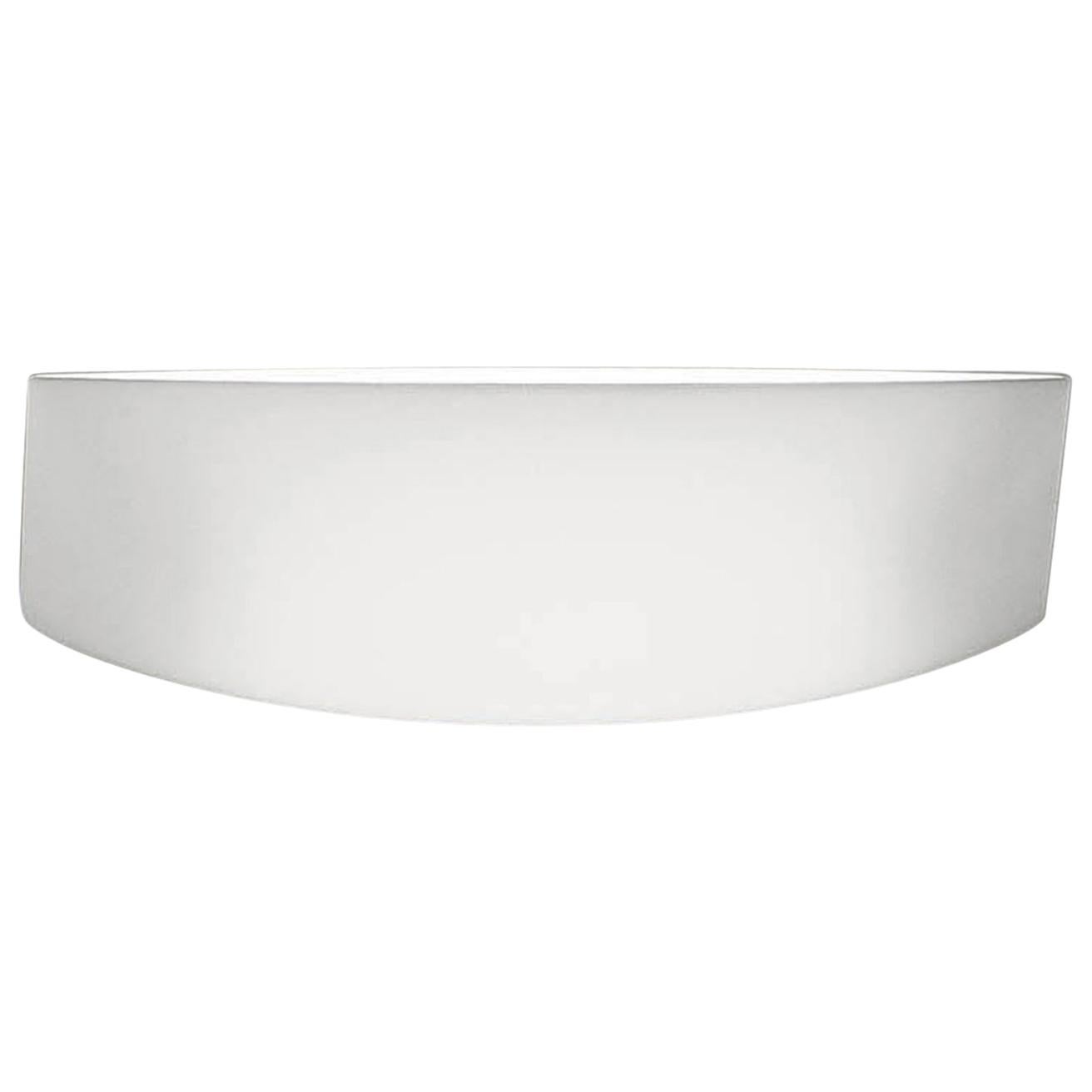 Leucos Link P Wall Sconce in Satin White and Brushed Nickel by Mauro Marzollo For Sale