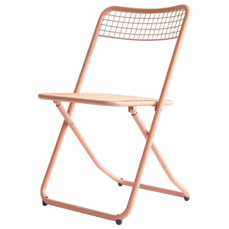 New Folding Iron Chair Make Up 3012 by Houtique signed by Federico Giner, Spain For Sale