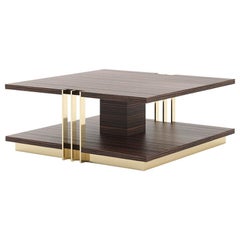 Clark Ebony Coffee Table in Solid Matte Ebony Wood