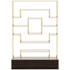 Centre Frame Shelf in Gold Finish