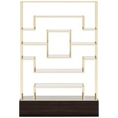 Centre Frame Shelf in Gold Finish