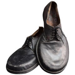 Vintage Early 20th Century Handmade Leather Clown Shoes