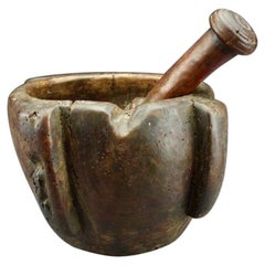 Antique 17th Century Treen Mortar and Pestle